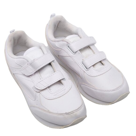 Athletic Works BETTY Sneakers Faux Leather Velcro Straps Running Shoes White - Picture 5 of 9